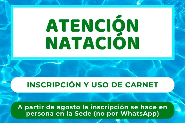 Inscripcion y Uso del Carnet de Natación